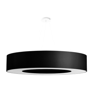Żyrandol SATURNO 112x90x90cm czarna nowoczesna lampa E27 do salonu