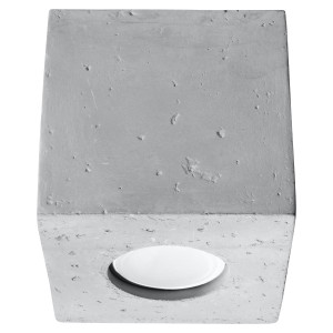 Plafon QUAD beton 10x10x10cm GU10 nowoczesna lampa do salonu