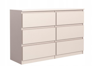 Komoda 79x120x39 cm z 6 szufladami kaszmir szafka do salonu i sypialni