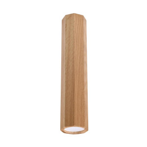 Plafon ZEKE 30 dąb 30x6x6cm nowoczesna lampa GU10 do salonu