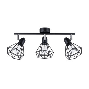 Plafon ARTEMIS 3 czarny 19x17x52cm E14 nowoczesna lampa do salonu