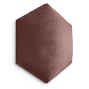 Panele tapicerowane  26x30 cm na ścianę hexagon brudny róż