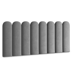 Panele tapicerowane 30x60 cm na ścianę płotek wezgłowie szary