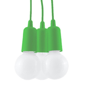Lampa wisząca DIEGO 3 zielony 90x15x15cm nowoczesna E27 do salonu