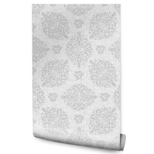 Tapeta Do Przedpokoju Szare Ornamenty WZORY Retro