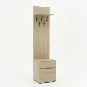 Garderoba do przedpokoju DUO 1 180x45x35 cm z wieszakami szafka na buty dąb sonoma