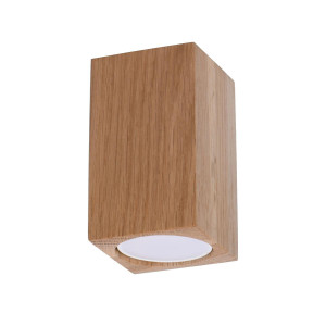 Plafon KEKE 10 dąb 10x6x6cm nowoczesna lampa GU10 do salonu