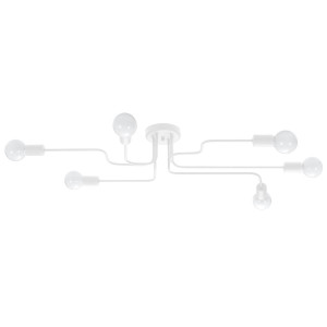 Żyrandol VECTOR 6 biały 15.5x64x80cm lampa wisząca nowoczesna E27 do salonu