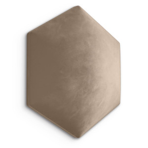 Panele tapicerowane 26x30 cm na ścianę hexagon beżowy