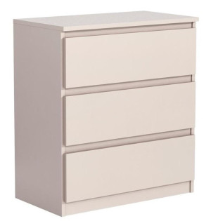 Komoda z 3 szufladami 78x70x39 cm kaszmir do salonu i sypialni