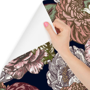 Tapeta ścienna kwiaty liście rośliny natura salon