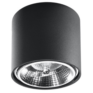 Plafon TIUBE czarny 11x12x12cm nowoczesna lampa GU10/ES111 do salonu