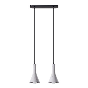 Lampa wisząca REA 2 beton 113x12x34cm nowoczesna E14 do salonu