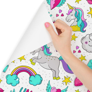 Tapeta dla dzieci – Magiczne kolorowe jednorożce