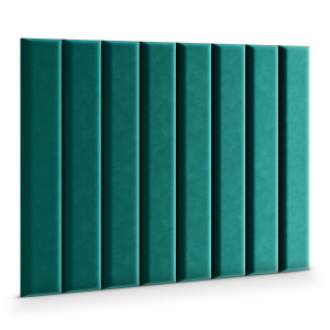 Panele tapicerowane  90x15 cm na ścianę magic velvet turkusowy