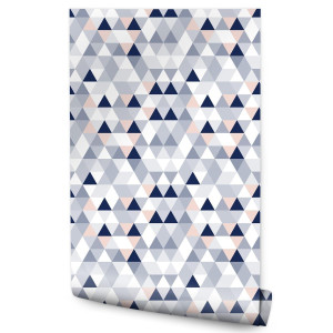 Tapeta Pastelowe TRÓJKĄTY Wzór Geometryczny Dekor 53x1000