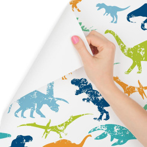 Tapeta ścienna kolorowe dinozaury, pokój dziecięcy
