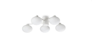 Plafon Hermes PL5 D60 lampa sufitowa białe klosze G9 do salonu pokoju