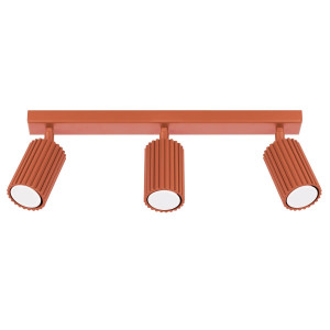 Lampa KARBON 3L 16.5x6.5x45cm nad łóżkiem do sypialni salonu ochra garderoby czerwona