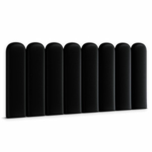 Panele tapicerowane 20x80 cm na ścianę płotek eko skóra czarny