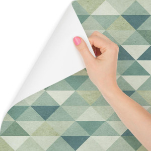Tapeta retro do biura trójkąty figury geometryczne