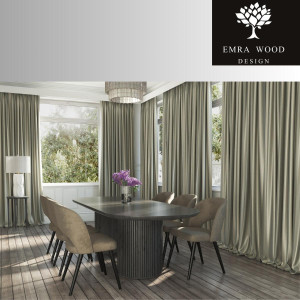 Krzesło DELUXE KR-5 46x82x45 cm do jadalni kuchni welurowe brązowy