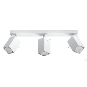 Plafon MERIDA 3 biały 16x6x45cm nowoczesna lampa GU10 do salonu