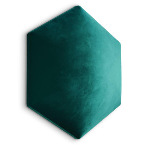 Panele tapicerowane 26x30  hexagon magic velvet turkusowy
