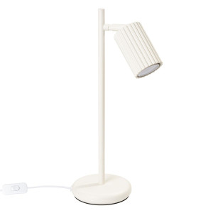 Lampa biurkowa Karbon 43x19.5x14.5cm do biura sypialni na stolik kremowa