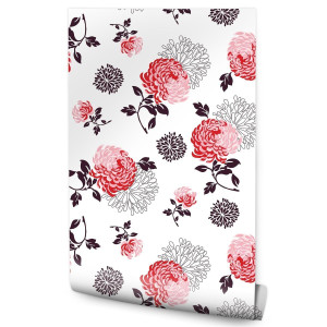 Tapeta Kolorowe CHRYZANTEMY Kwiaty Natura Do Biura 53x1000