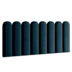 Panele tapicerowane 30x100 cm na ścianę płotek granatowy