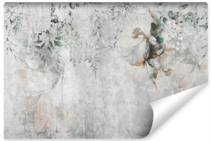 Fototapeta Mural BETON Kwiaty Abstrakcja Dekoracja Nowoczesna do Salonu 3D