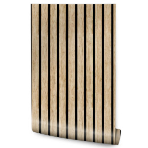Tapeta Dekoracja do Salonu Nowoczesny Wzór LAMELE DREWNO Imitacja DESKI 3D 53x300