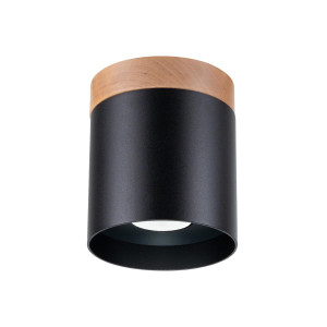Plafon RIF czarny 14x12x12cm owoczesna lampa GU10 do salonu