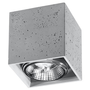 Plafon VALDE 140 beton 14x14x14cm owoczesna lampa GU10 do salonu