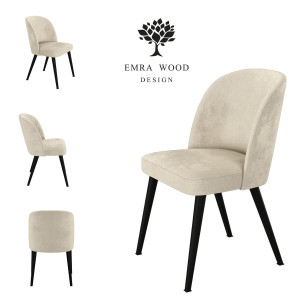 Krzesło DELUXE KR-2 53x49x83 cm welurowe do jadalni