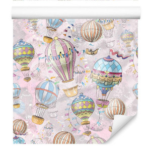 Tapeta do pokoju dziecka kolorowe balony pojazdy