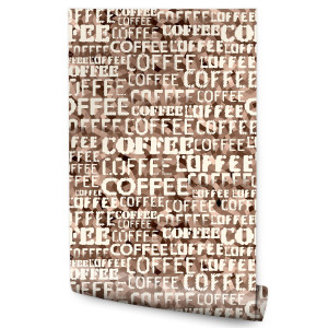 Tapeta napisy typografia kawa do kuchni i jadalni