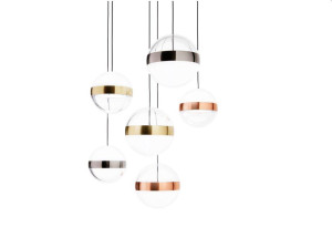 Lampa wisząca Galaxy SP6 LED 40x35x40 cm nowoczesna 6 kloszy 58W do salonu jadalni