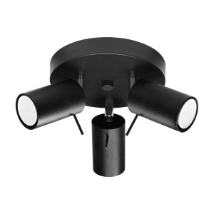 Plafon RING 3P czarny 18x20x20cm nowoczesna lampa GU10 do salonu