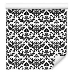 Tapeta czarno – białe ornamenty, dekor w stylu nowoczesnym