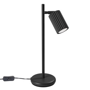Lampa biurkowa Karbon 43x19.5x14.5cm do sypialni biura na stolik czarna
