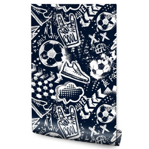 Tapeta Młodzieżowa SPORT Graffiti Piłka Nożna 3D