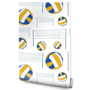 Tapeta Młodzieżowa SIATKÓWKA Sport Piłki Rysunek