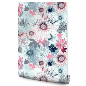 Tapeta Kolorowe Wiosenne KWIATY Natura Do Salonu 53x1000