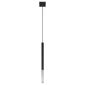 Lampa wisząca MOZAICA 1 czarny/chrom 100x8x8cm nowoczesna G9 do salonu