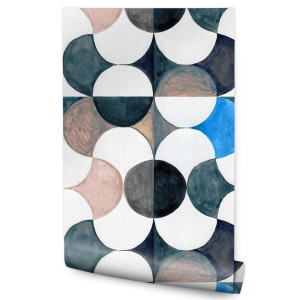 Tapeta ABSTRAKCJA Wzór Geometryczny Akwarela Dekor 53x1000