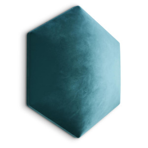 Panele tapicerowane 35x40 hexagon magic velvet morski