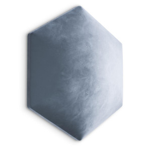 Panele tapicerowane 35x40 cm hexagon magic velvet błękitny
