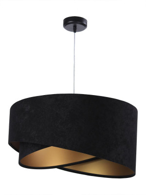 Lampa wisząca asymetryczna czarno złota do salonu sypialni biura